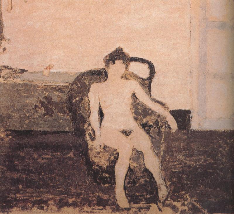 Edouard Vuillard In the armchair naked female oil painting picture